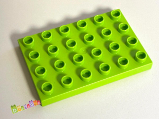 Lego Duplo - deska / podložka - kostky 4x6 limetková