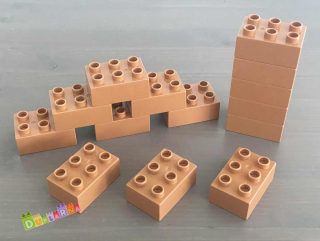 Lego Duplo Kostka / kostky 2x3 hnědé