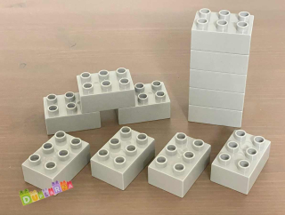 Lego Duplo Kostka / kostky 2x3 světle šedá