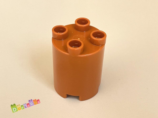 Lego Duplo - Kostka / kostky 2x2x2 kulatá hnědá