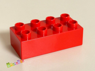 Lego Duplo - kostka / kostky 2x4 červená nové